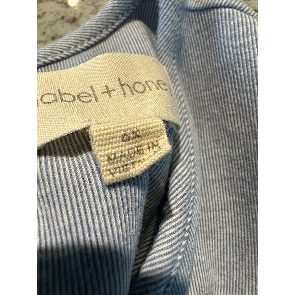 Mabel + Honey Blue Sleeveless Knit Dress Ruffled Skirt Girls Sz 6x